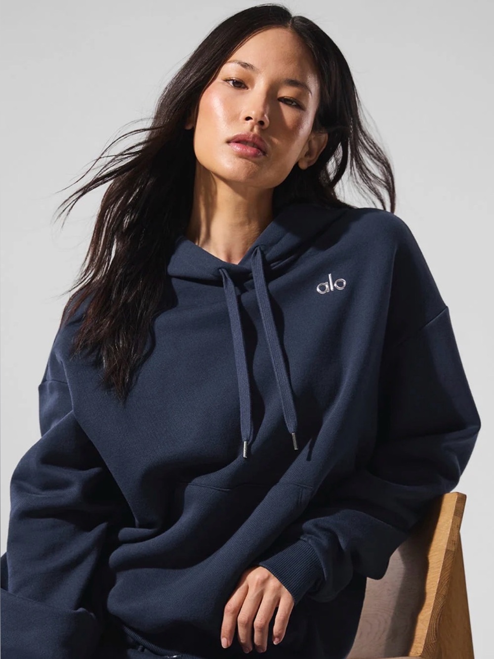 ALO Yoga Accolade Navy Hoodie